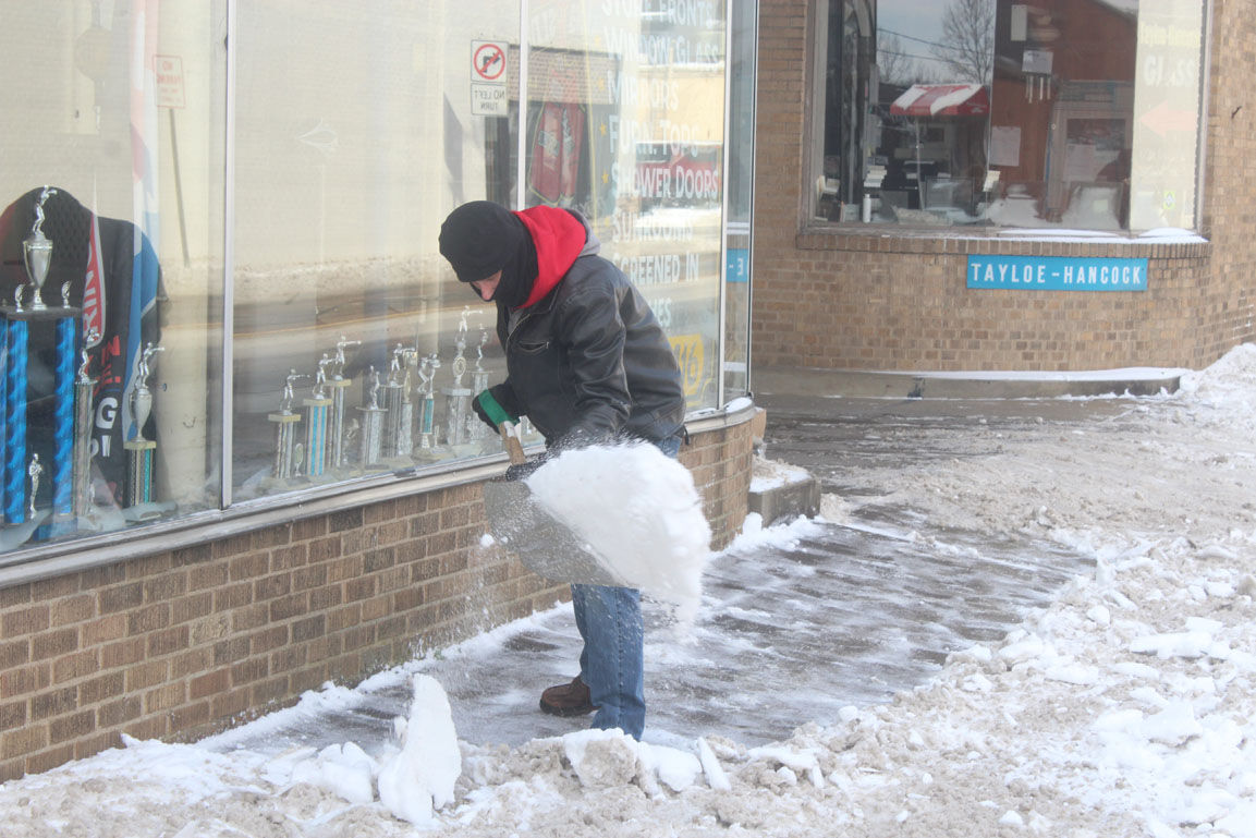 Snowy shoveling
